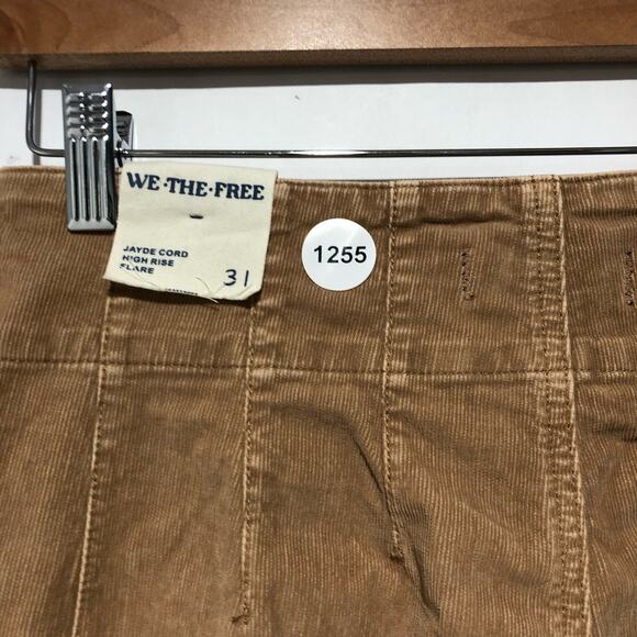 We The Free Womens Jayde High Rise Flare Corduroy Pants Brown Size 31 - Picture 8 of 8